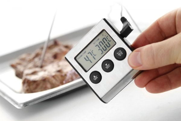 Digital thermometer with timer for steaks - free