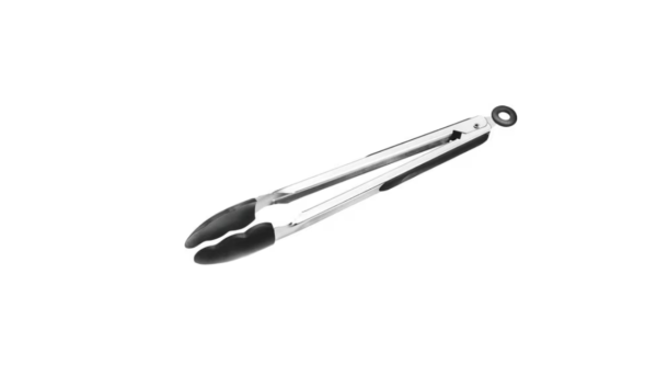 Grill Tongs, 33 cm, Stainless Steel-Silicone